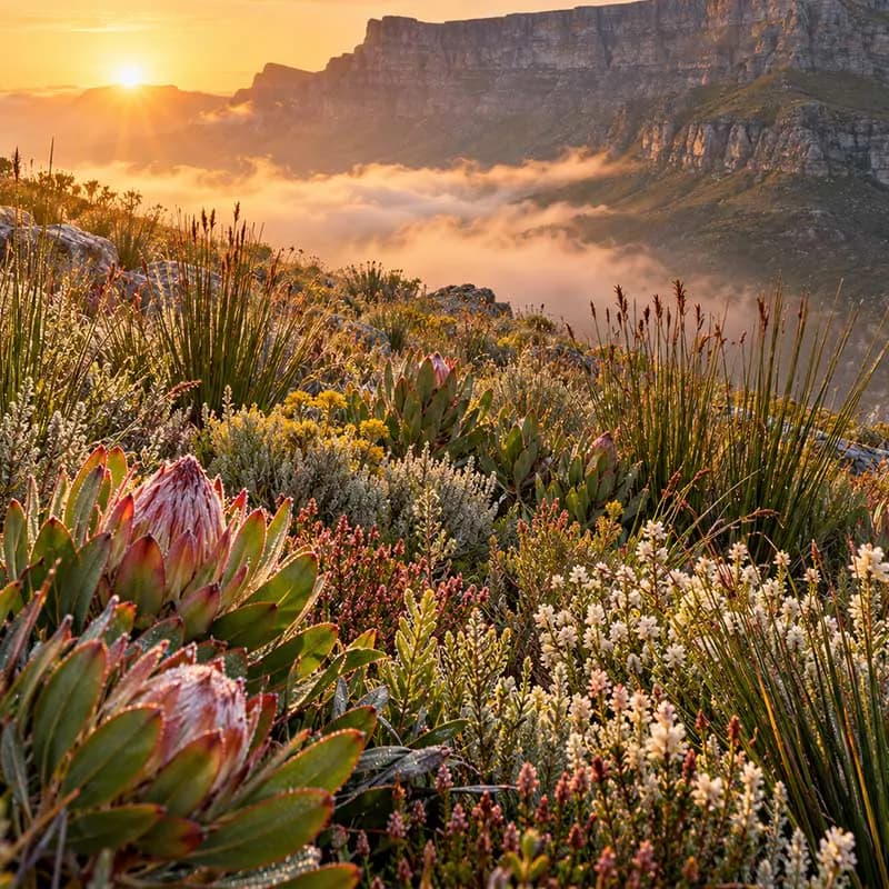 The Beauty of Fynbos on Lion’s Head and Table Mountain In The Western Cape